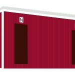 Yksityiskohta kyläkartasta: Uimarannan pukukoppi
